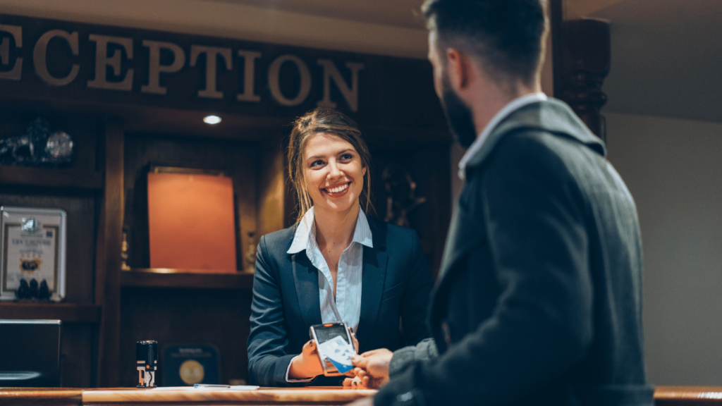 Customer service at the hospitality industry in a hotel