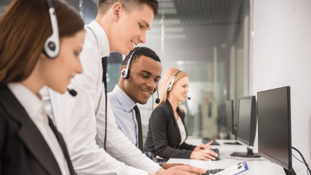 Call center managers studying average length of calls and time customers spend waiting for their inquiries to be answered