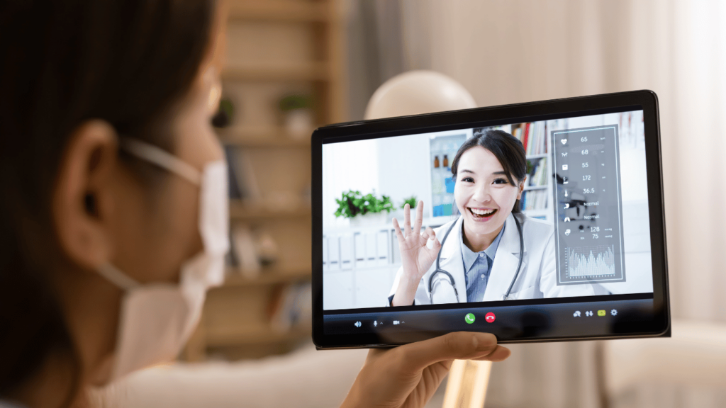 Teleconsultation or virtual health consultation with remote staff